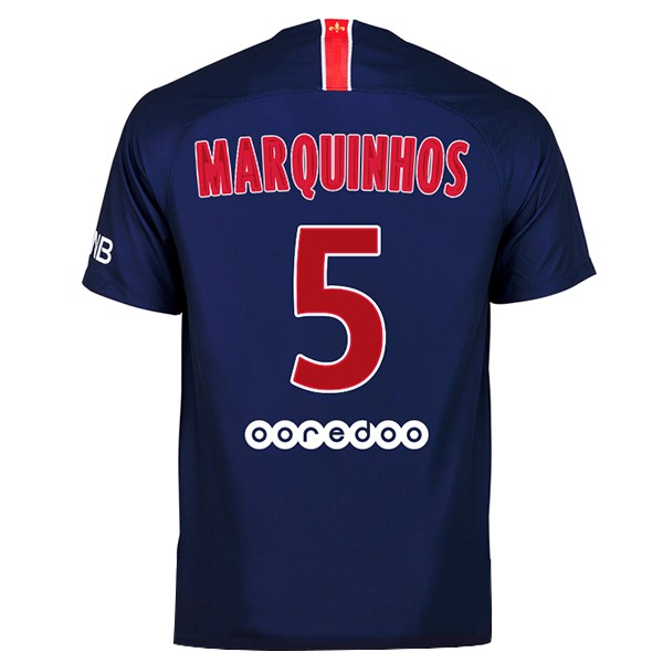 Maillot Football Paris Saint Germain Domicile Marquinhos 2018-19 Bleu